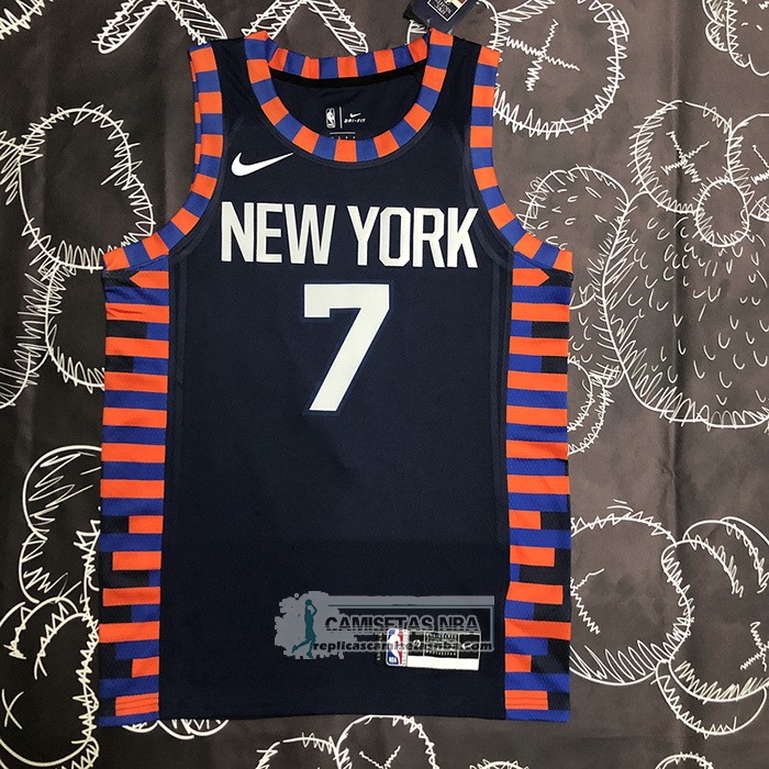 Camiseta New York Knicks Carmelo Anthony NO 7 Ciudad Edition 2019-20 Azul